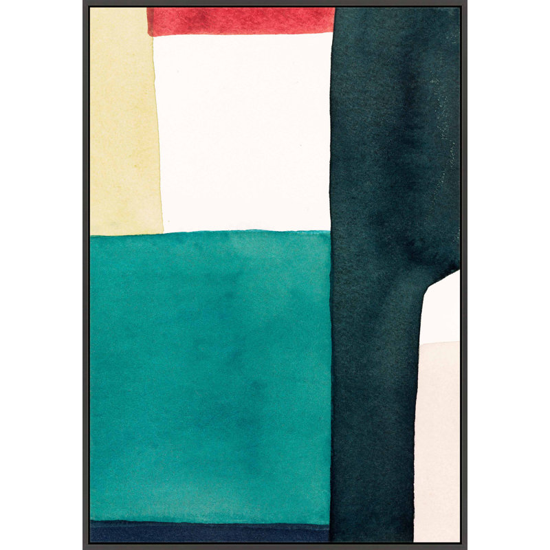 Layers Of Indigo Print by Julia Balfour, 30" H x 21" W x 1.25" D, Black Picture Framed Canvas