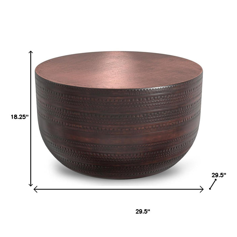  Table de bout en métal 18 po Modern, 18.25" H x 29.5" W x 29.5" D