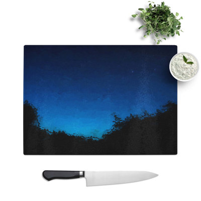 Glass Forest Stars in Abstract Chopping Board