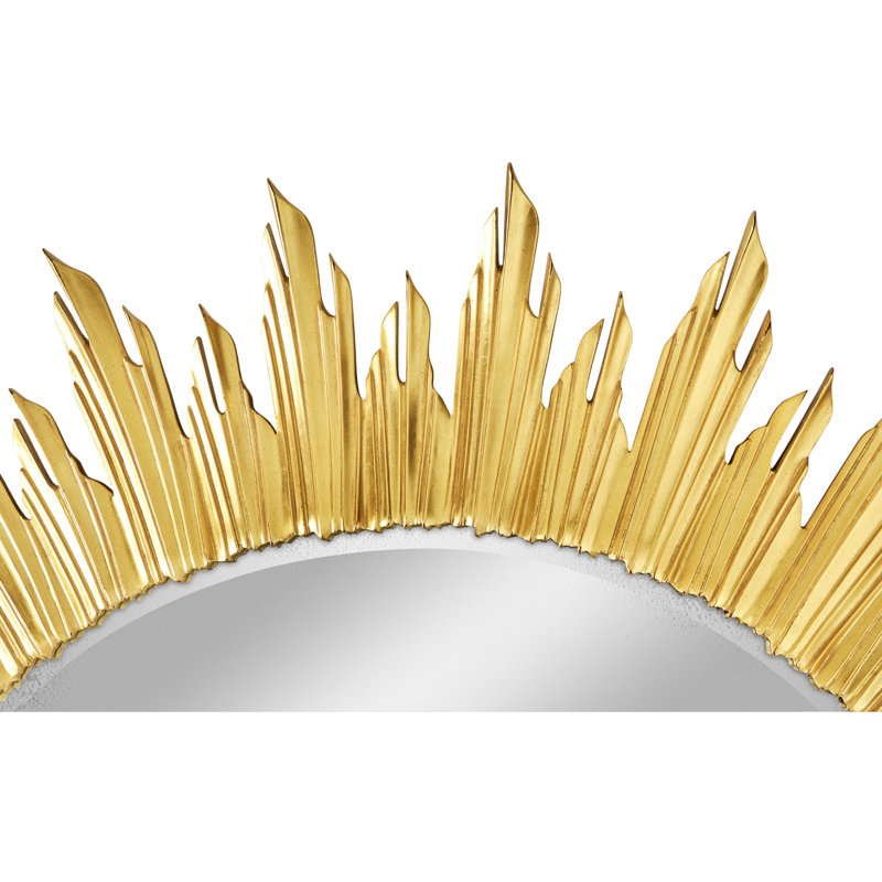 Versailles Flat Metal Wall Mirror, Gold