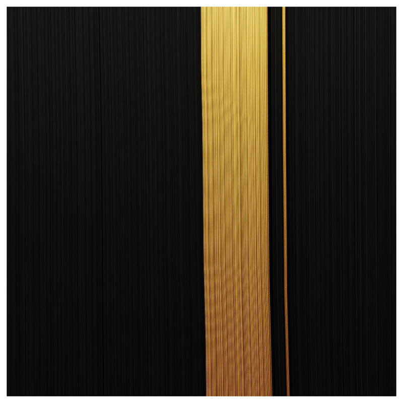Black Gold Vertical Stripes Comforter, Twin Extra Long
