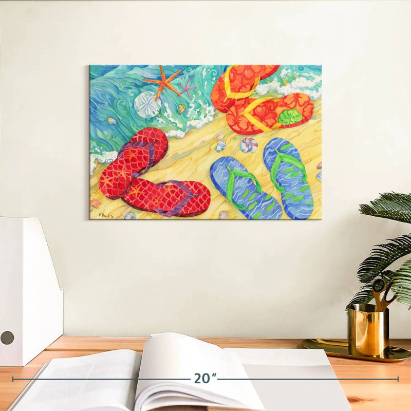 Gillard Tide Pool Flip Flops, 8" H x 12" W