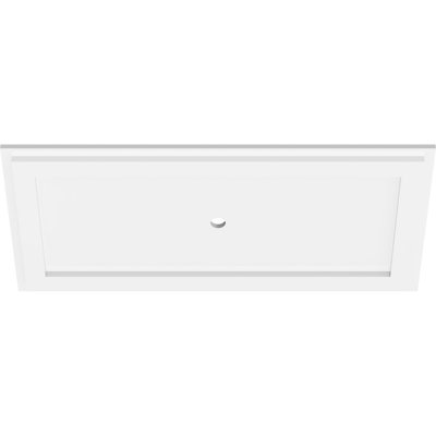 28"W x 14"H x 1"ID x 9 3/4"C x 1"P Rectangle Architectural Grade PVC Contemporary Ceiling Medallion
