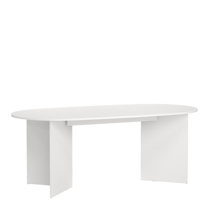 Oval Dining Table, White
