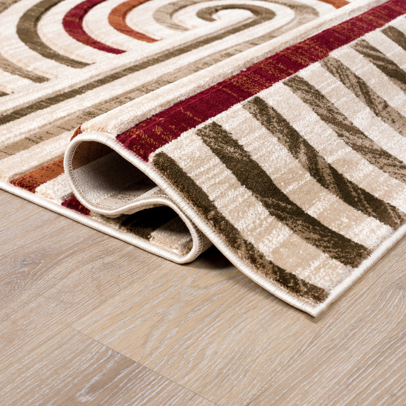 Alva Collection Geometric Modern & Contemporary Area Rug, 3'9 X 5'9