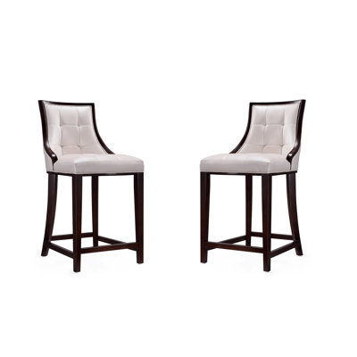 Halfacre Upholstered Counter Stool with Solid Wood Frame