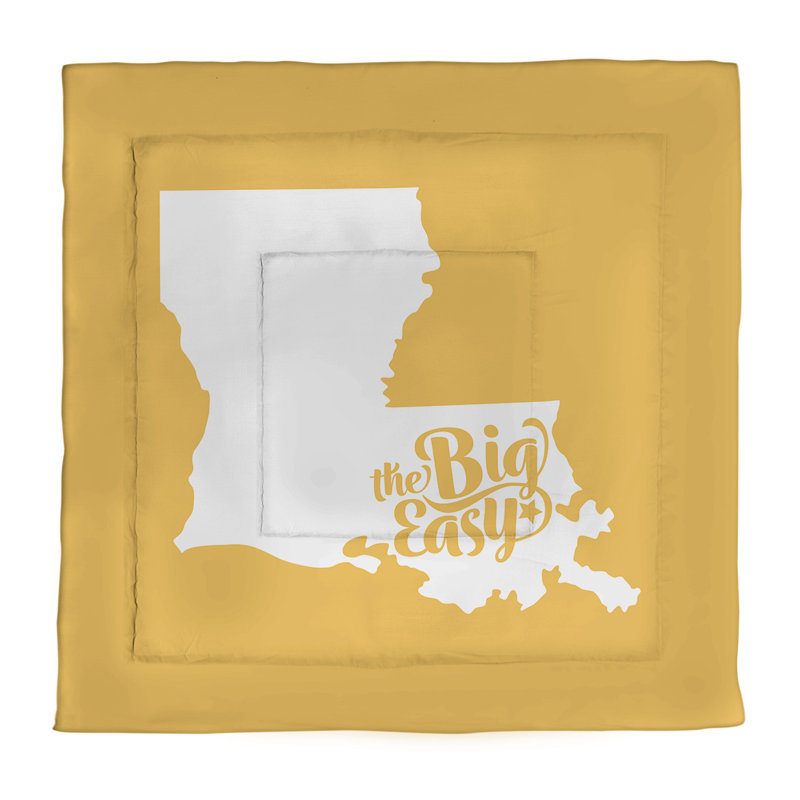 Modern & Contemporary Polyester Percale Comforter, Yellow