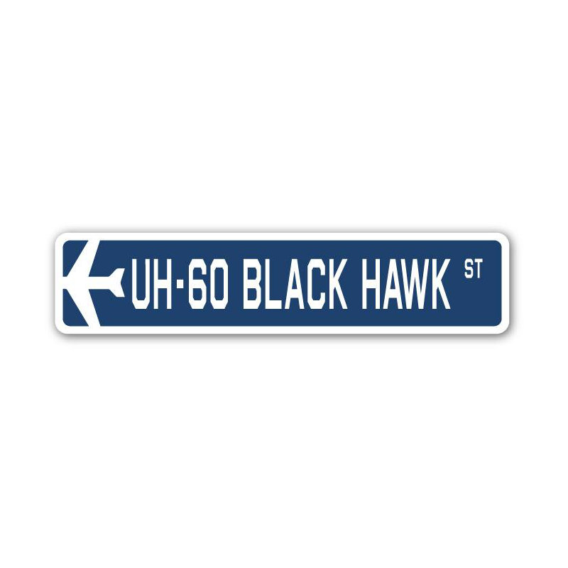 Plaque de rue Bozeman UH-60 Black Hawk Air Force, H 7 po x l 30 po x P 1 po