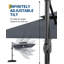 Parasol en porte-à-faux 10 x 10 pi avec lumières solaires, parasol décalé rotatif à 360 ° avec base, plateau carré résistant aux rayons UV-736164009