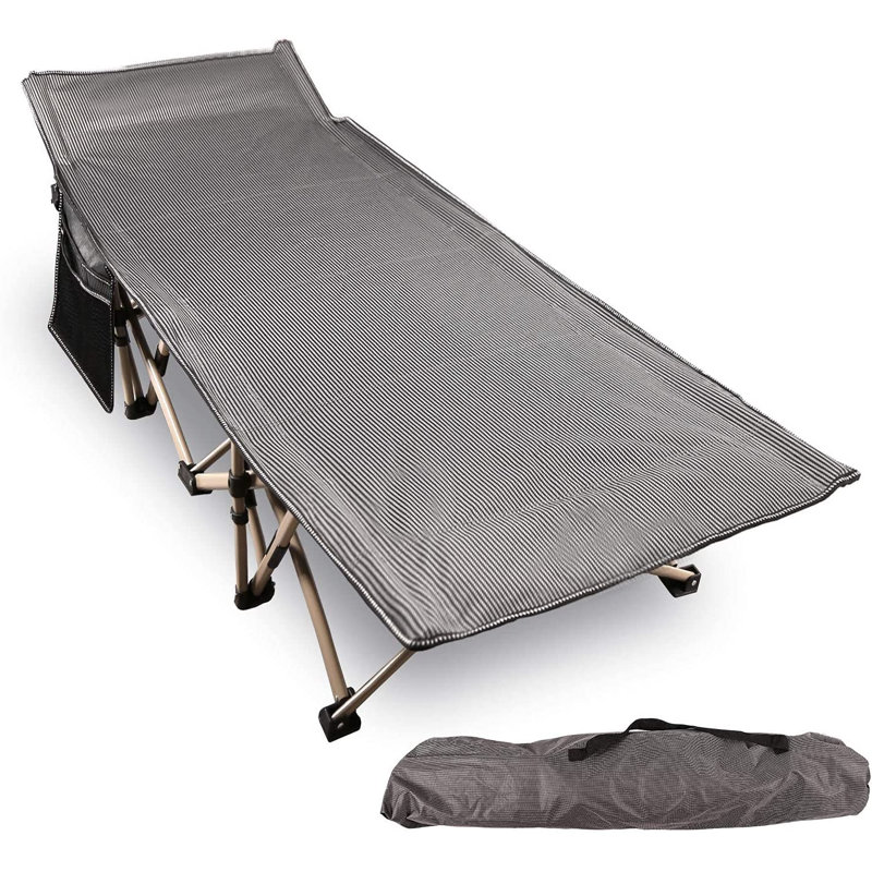 Lit de camp pliant portatif, Gris