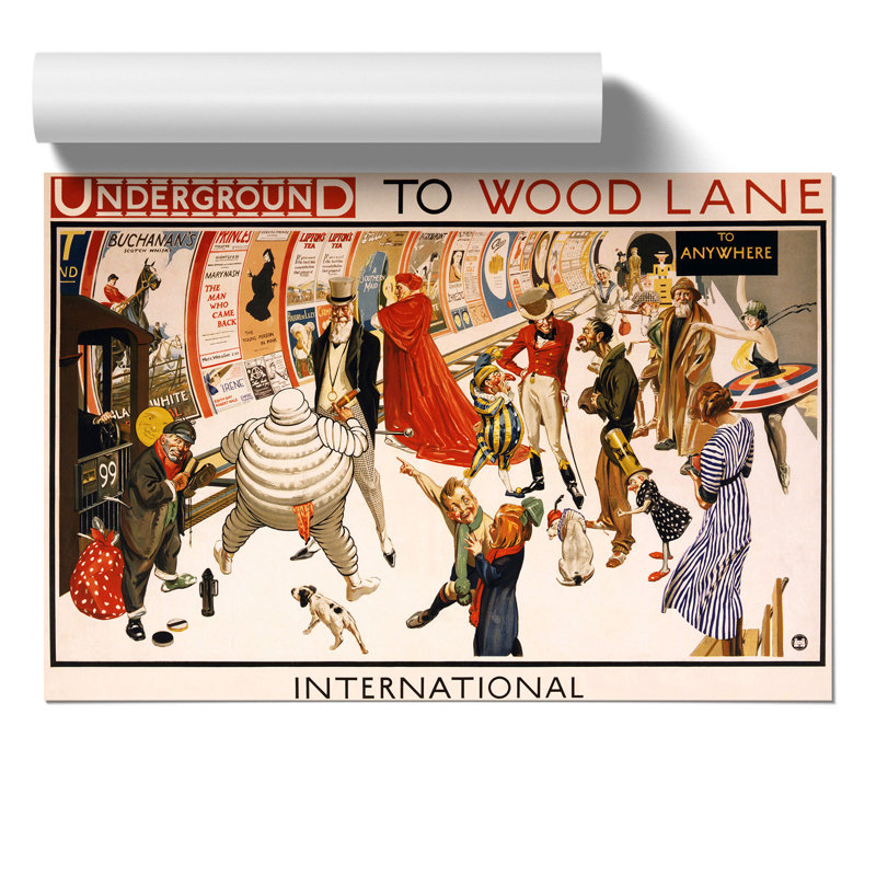 London Underground To Wood Lane - No Frame Print, 30cm H x 42cm W x 0.1cm D