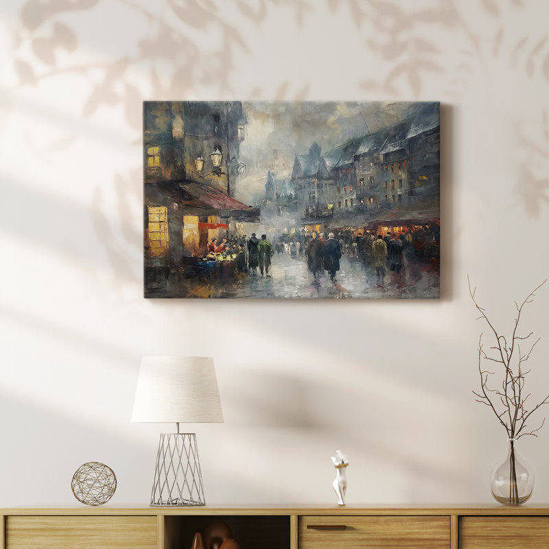 LANDSCAPE CCxxx - Toile tendue avec châssis de qualité supérieure - Prêt à être accroché, H 24 po x l 36 po