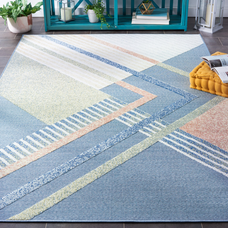 Chudney Performance Geometric Indoor/Outdoor Area Rug, Rectangle 5'3" x 7'7"