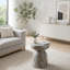 Table d'appoint Mgo Stone MGO avec design sculptural en forme de sablier durable