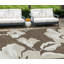 Tapis intérieur lavable floral beige et taupe 9 pi x 12 pi