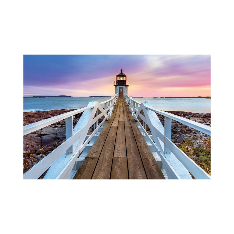 Marshall Pointe Lighthouse Sunset, Port Clyde, Maine by Susanne Kremer - Wrapped Canvas Print, 45.72cm H x 45.72cm W
