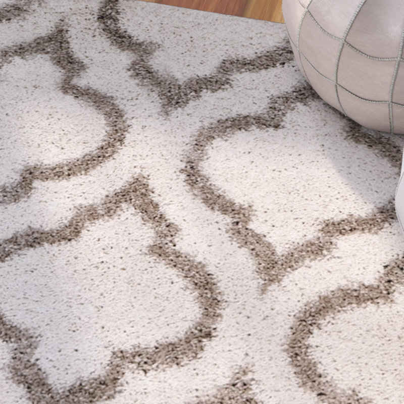 Tapis à poils longs Darrold Hudson, Carré 9 pi