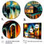 «Colorful City In Italy II - Cityscapes», art mural sur toile-1941108801-1941108806