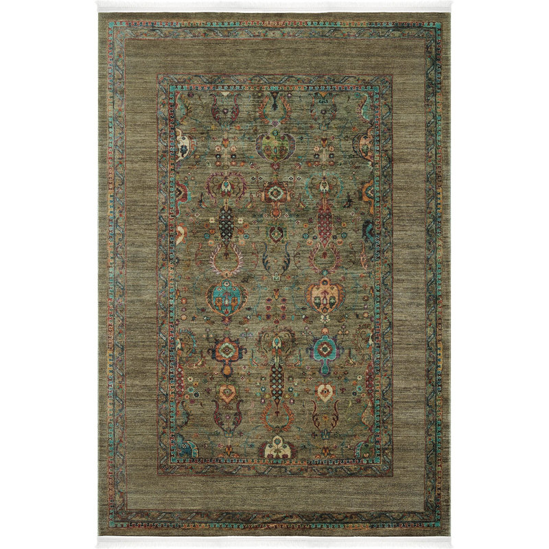 Khadijah Oriental Machine Made Indoor / Outdoor Area Rug, Rectangle 2'8" x 4'11"