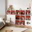 Bacs de rangement avec fenêtre et poignées transparentes, paquet de 8 paniers de rangement pliables en tissu pour placard, salon, bureau et organisation à domicile-1146214827