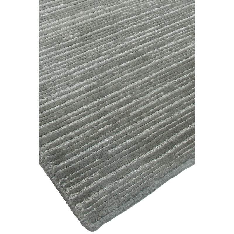 Tapis gris noué à la main Ritz, Rectangle de 10 pi x 14 pi