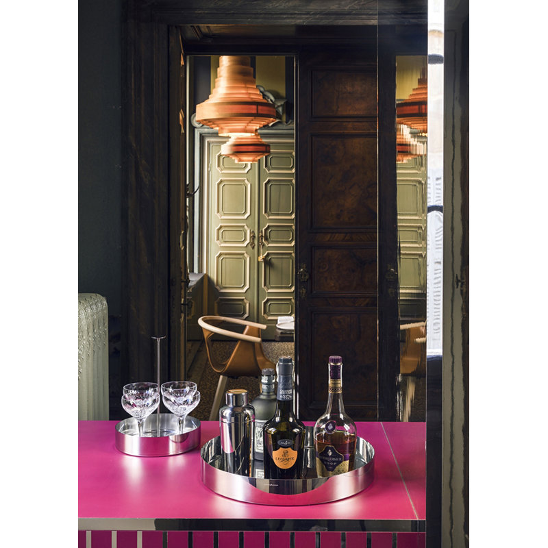 Stile By Pininfarina Stainless Steel Tray, 15.748" L x 15.748" W
