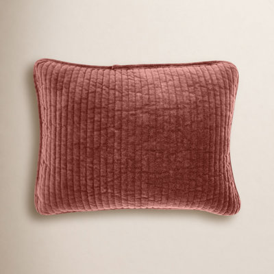 Stonewashed Velvet Cotton Quilted Modern Rustic 12x16 inch Boudoir Pillow