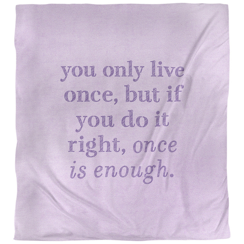 Housse de couette simple live on quote only, Housse de couette pour grand lit, Mauve
