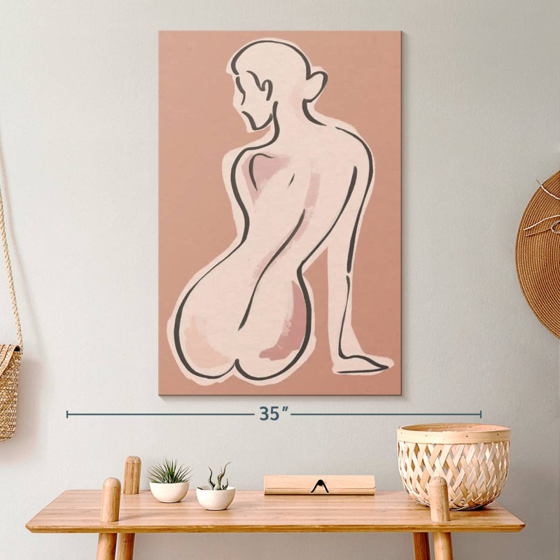 Belles lignes féminines sur toile, H 30 po x l 20 po x P 1,25 po