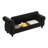 64.5" Bedroom Velvet Bench With Versatile Storage - Black Recliner Pocket Chaise Lounge-2070705735
