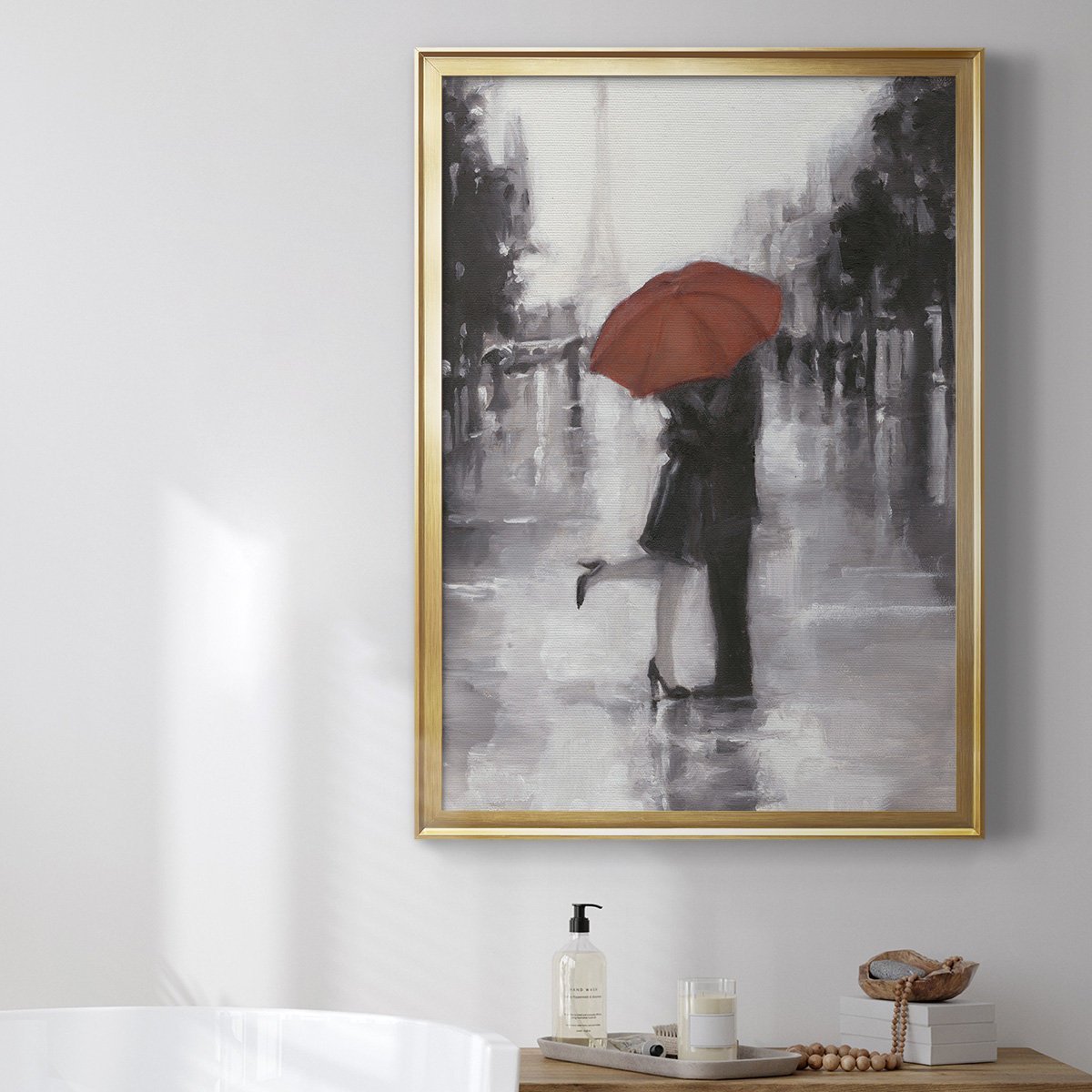 out in the rain framed art