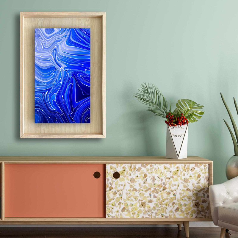Elegant Framed Decorative Painting, 16.9 x 24.8 inches | 100% Solid Wood Frame (Thickness: 1.2 inches), 100% Maple MDF Background (Thickness: 0.1 inches), UV Printing | Perfect Wall Art for Home & Office Décor