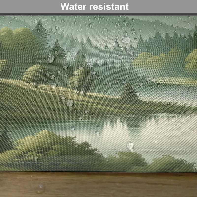 Polyester Slate Brown Teal Rectangle Placemat