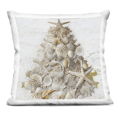 Coussin Rustic Holiday Seashell Tree