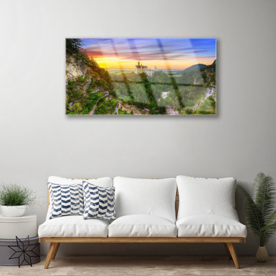 Landscape Mountains - Unframed Photograph on Glass