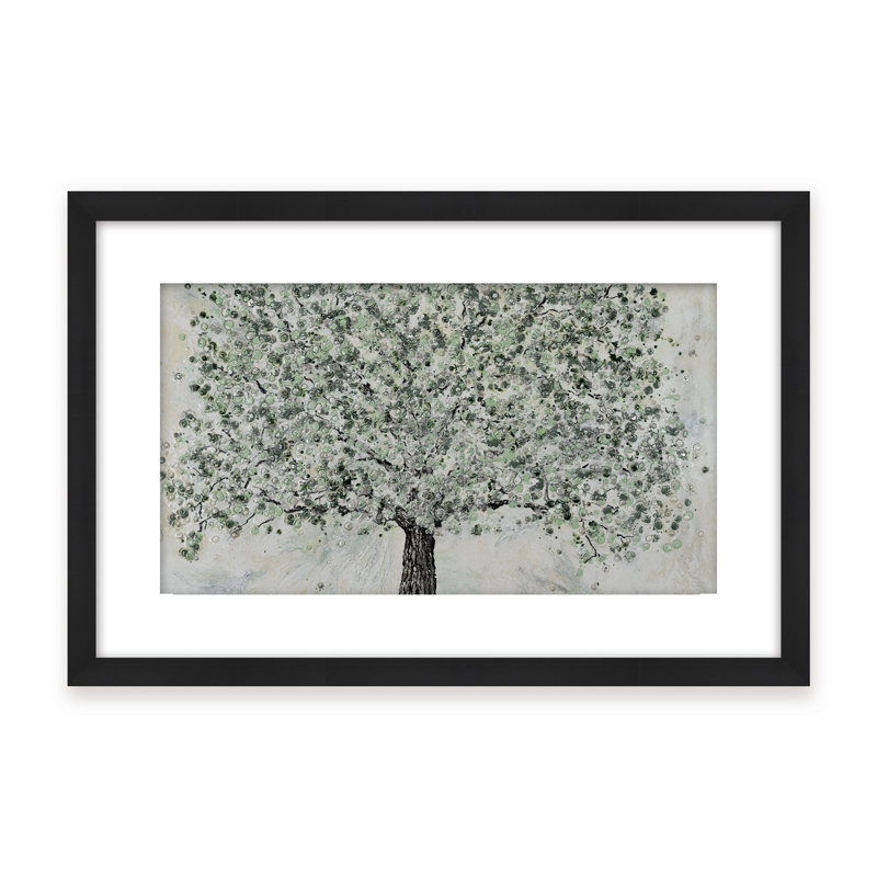 Nature Inspired "Radiant Renewal" Canvas Wall Art By , 12" H x 16" W, Framed Matted Print, Black