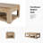 Jorge 54" Modern Rustic 4-Drawers Farmhouse Coffee Table-1275160073