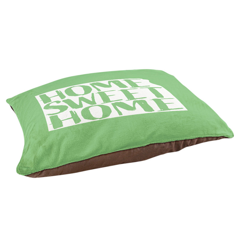 Oreiller pour chien d’intérieur doux kansas home, Petit (l 28 po x P 18 po x H 6 po), Vert