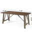 Table à manger style antique en bois massif de style brun + l 68,99 po x P 36,36 po, H 30,34 po, l 71 po x P 29,5 po