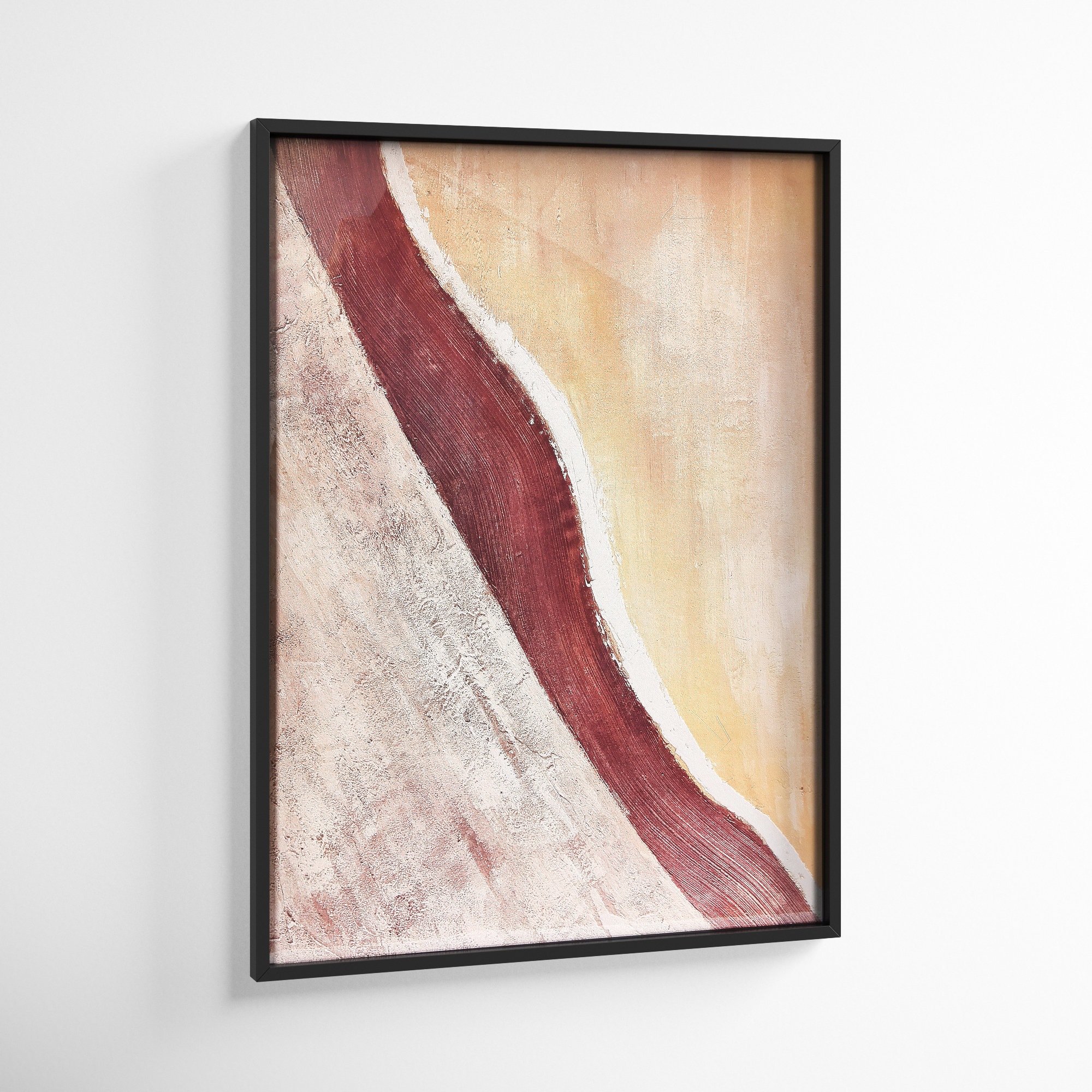 Abstract Print with Black Metal Frame