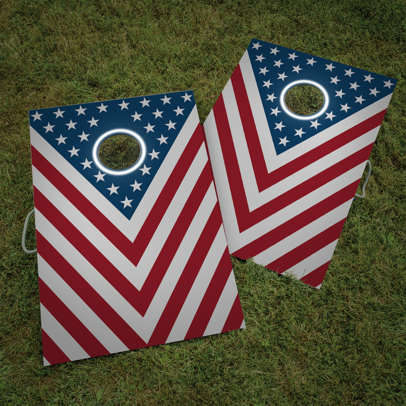 Patriotic LED 2x3 Cornhole Set with Bean Bags
