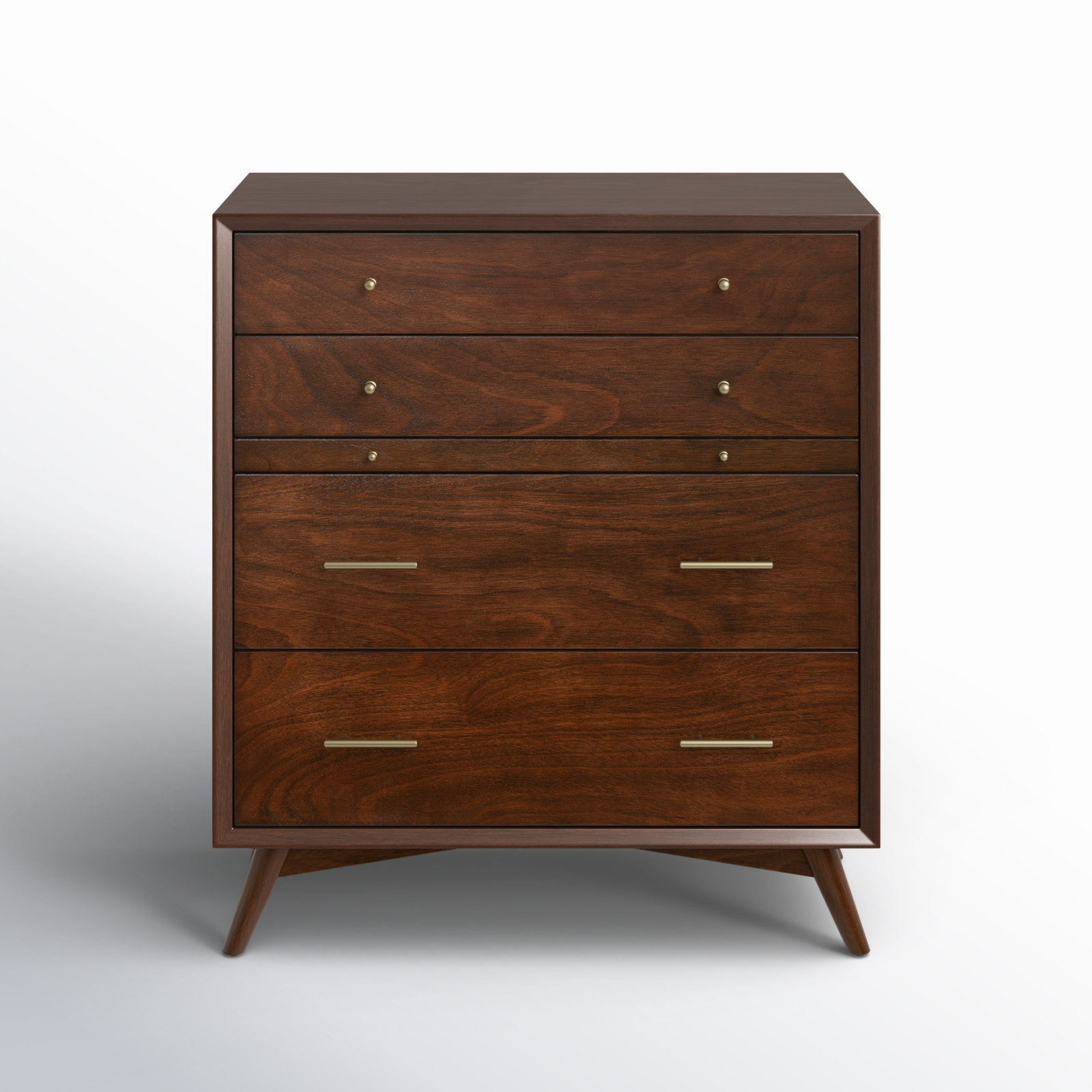 Williams 4 Drawer 38'' W Solid Wood Chest, Walnut