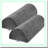 ComfortMax Half Moon Bolster Pillow Set - 2 Pack for Legs, Knees, Lower Back & Head Support. Lumbar & Ankle Comfort Roll for Bed. Grey, Washable Cover.