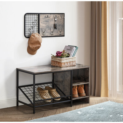 4 Pair Solid Wood Shoe Rack