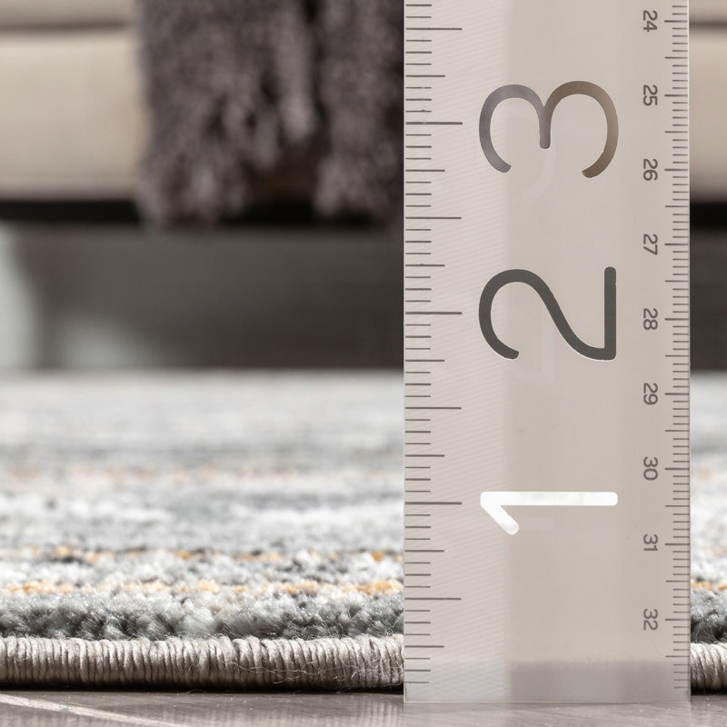 Tapis gris Chimene Sasha, Rectangle 5 pi 3 po x 7 pi 3 po