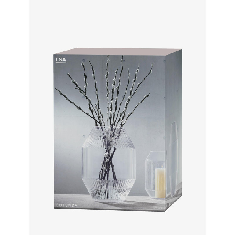 Rotunda Handmade Glass Table Vase, Clear