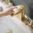 Solid Brass Single Handle Bathroom Faucet, Single Hole Bathroom Sink Faucet with Drain Assembly & Deck Plate-71787927