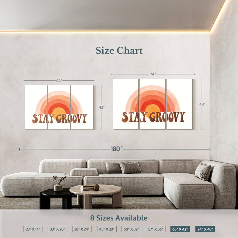 Tergel Stay Groovy, 42" H x 65" W