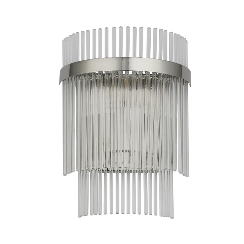Geira Wall Sconce, Bright Nickel Plate