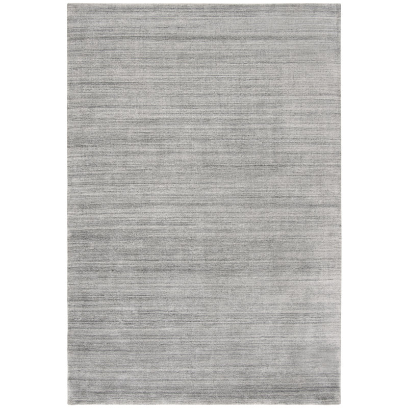 Tapis gris clair tissé à la main Mcelroy, Rectangle 9 pi x 12 pi